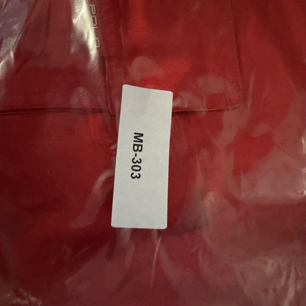 Polo Ralph Lauren Mens Bright‎ Neon Red Cargo Board Shorts Swim Trunks Size 34
